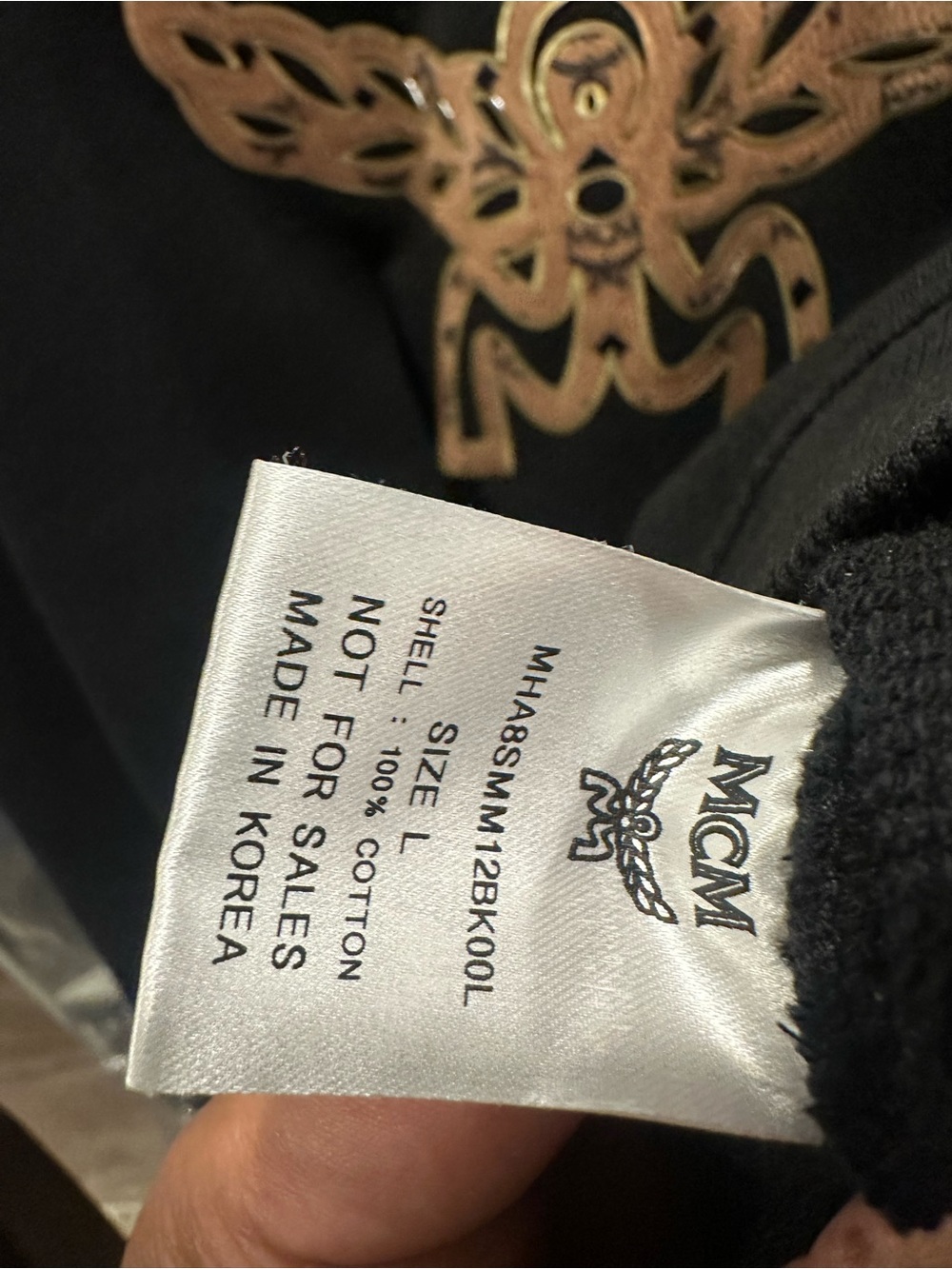 MCM Black Employee Sweatshirt with Gold Logo Motif - Picture 2 of 7